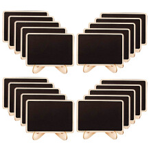 Mini Chalkboard Signs 20 Pack Small Wooden Tabletop Chalkboards with Easels for Wedding and Party