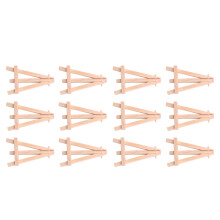 12 Pack 5 Inch  Wood Display Easel Natural Wooden Tripod Holder Stand for Displaying Small Canvases and Photos