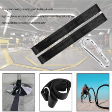 Zestaw PaskóW MocująCych do Liny do Walki Fitness, Wzmocnione Pasy O DużEj WytrzymałOśCi, do ćWiczeń Fitness na SiłOwni (40 Cm + 80 Cm)