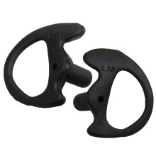 Two Way Radio Medium Silicone Earmolds Left and Right for Acoustic Tube Earpiece – Black