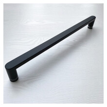 Stainless Steel Glass Door Pull Handle 440mm Black Heavy Duty Rustproof for Shower Room