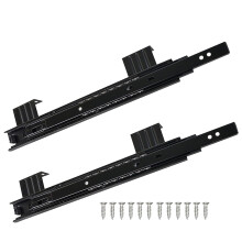 Drawer Slides Full Extension Under Desk Keyboard Tray Rails Black Steel 240mm 290mm 35kg
