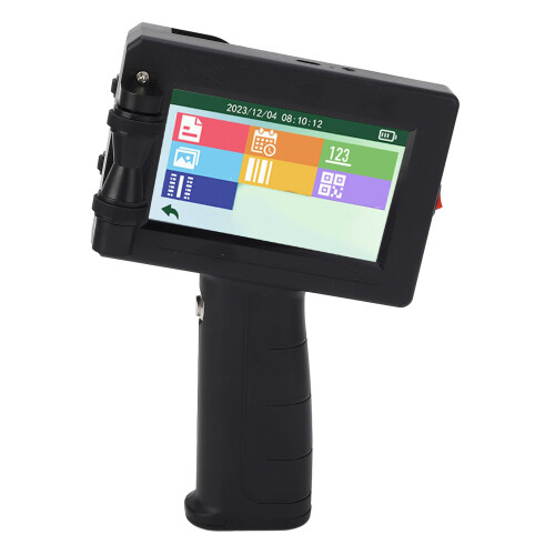 Handheld Inkjet Printer 4.3' Touchscreen for Packaging Date and Batch Coding on Multiple Surfaces