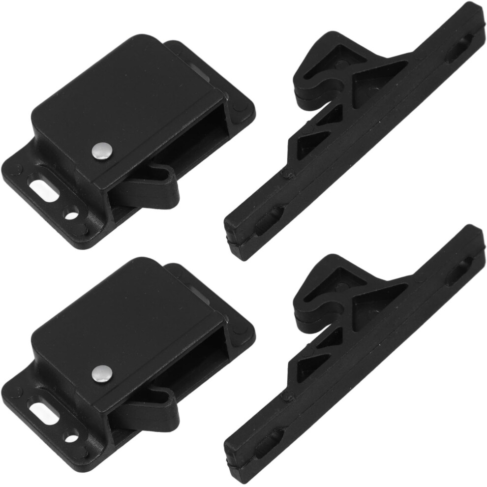 Rv Cabinet Latch With Push Button, 2 Set Secure Travel Drawer Lock For Motorhome Camper Trailer 9169991128719