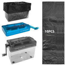Manual Paper Shredder with 30 Disposal Bags, Hand Crank Crosscut Shredder for Office and School