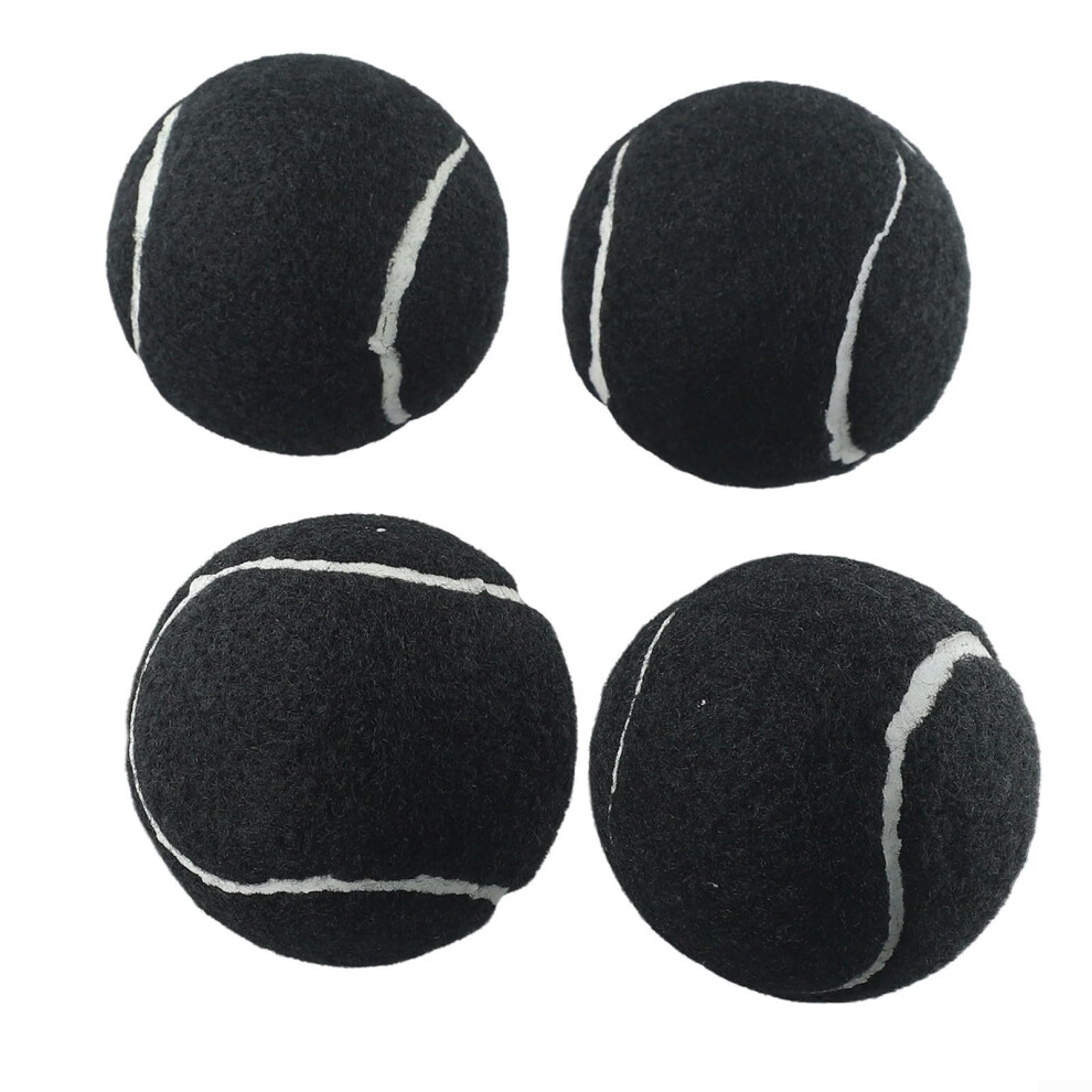 4Pcs Precut Tennis Ball Furniture Leg Protectors With Felt For Floor Scratch And Noise Reduction (Black) 9053599441663