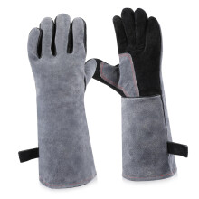 Welding Gloves Heat Resistant Leather with Extended Cuff and Reinforced Palm for Outdoor Furnace