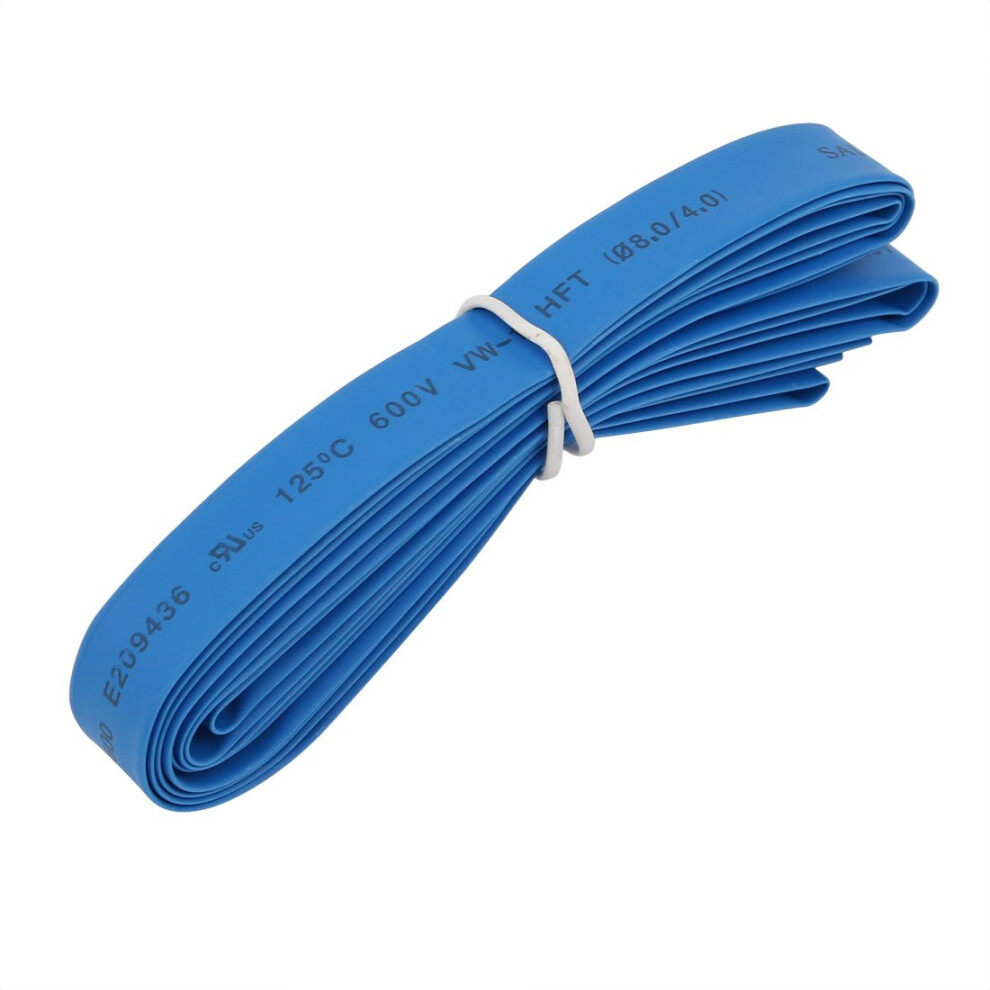 8Mm Blue Heat Shrink Tubing 2:1 Ratio Polyolefin For Electrical Wire Insulation 2M Length 9092120865943