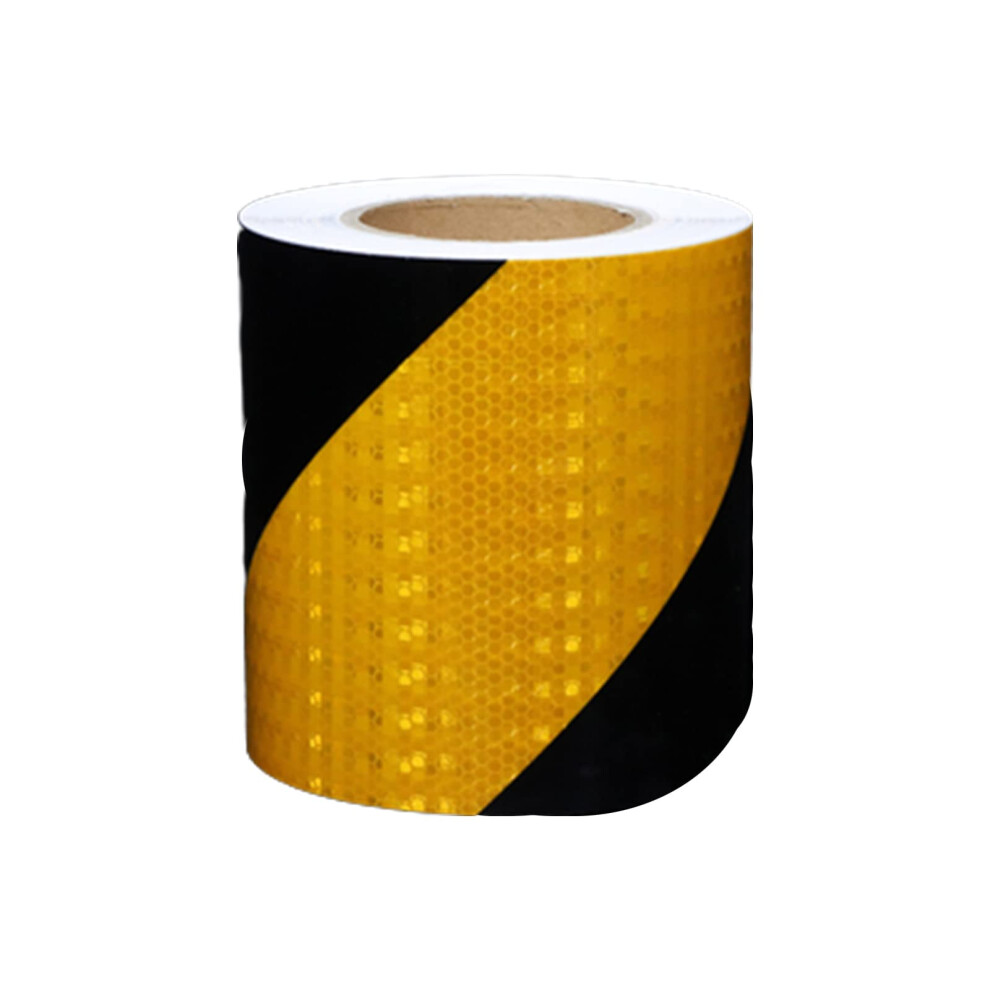 And Reflective Safety Tape 15Cm Visibility Weatherproof Adhesive For Vehicles Black/Yellow