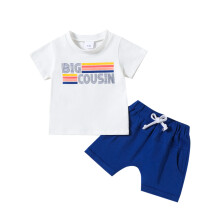 (12-18 Months, Navy Blue) Kisfiú nyári rövidnadrág húzózsinóros rövidnadrág