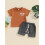 (18-24 Months, Brown) Καλοκαιρινά ρούχα για 2 τεμάχια 4