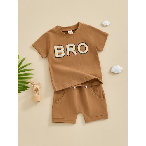 (0-6 Months, Brown) Καλοκαιρινή στολή για 2 τεμαχίων 1