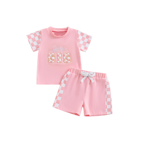 (18-24 Months, Pink) Letnie stroje dla i siostry.