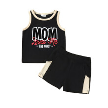 (3-6 Months, Black) Sommer-Set für Babys, elastischem Bund.
