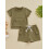 (12-18 Months, Army Green) Καλοκαιρινά ρούχα 2 λάστιχο 2