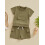 (3-6 Months, Army Green) Ensemble d'été 2 Couleur unie. 3