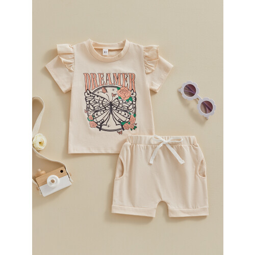 (6-12 Months, Khaki) Completo estivo per (2 pezzi). 1