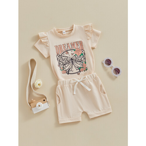 (6-12 Months, Khaki) Completo estivo per (2 pezzi). 2