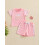 (12-18 Months, Pink) Σετ σορτς καλοκαιρινών με κορδόνι 2
