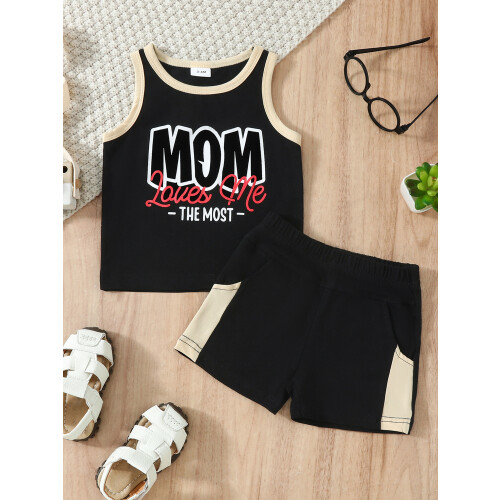 (12-18 Months, Black) Sommer-Set für Babys, elastischem Bund. 1