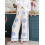 (L, Blue) Calças femininas largas, uso casual. 4