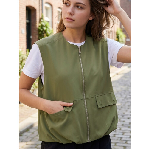 (S, Army Green) Γυναικείο αμάνικο γιλέκο καλοκαιρινές μπλούζες 1