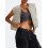 (M, Khaki) Γυναικείο αμάνικο γιλέκο καλοκαιρινές μπλούζες 5