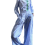 (M, Light Blue) Bríste Prionta Stríocach don Samhradh 1