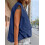 (XL, Navy Blue) Γυναικείο αμάνικο γιλέκο καλοκαιρινές μπλούζες 6