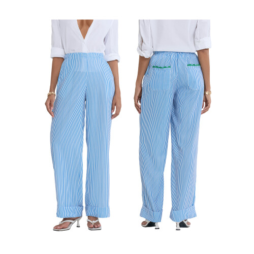 (M, Light Blue) Bríste Prionta Stríocach don Samhradh 2