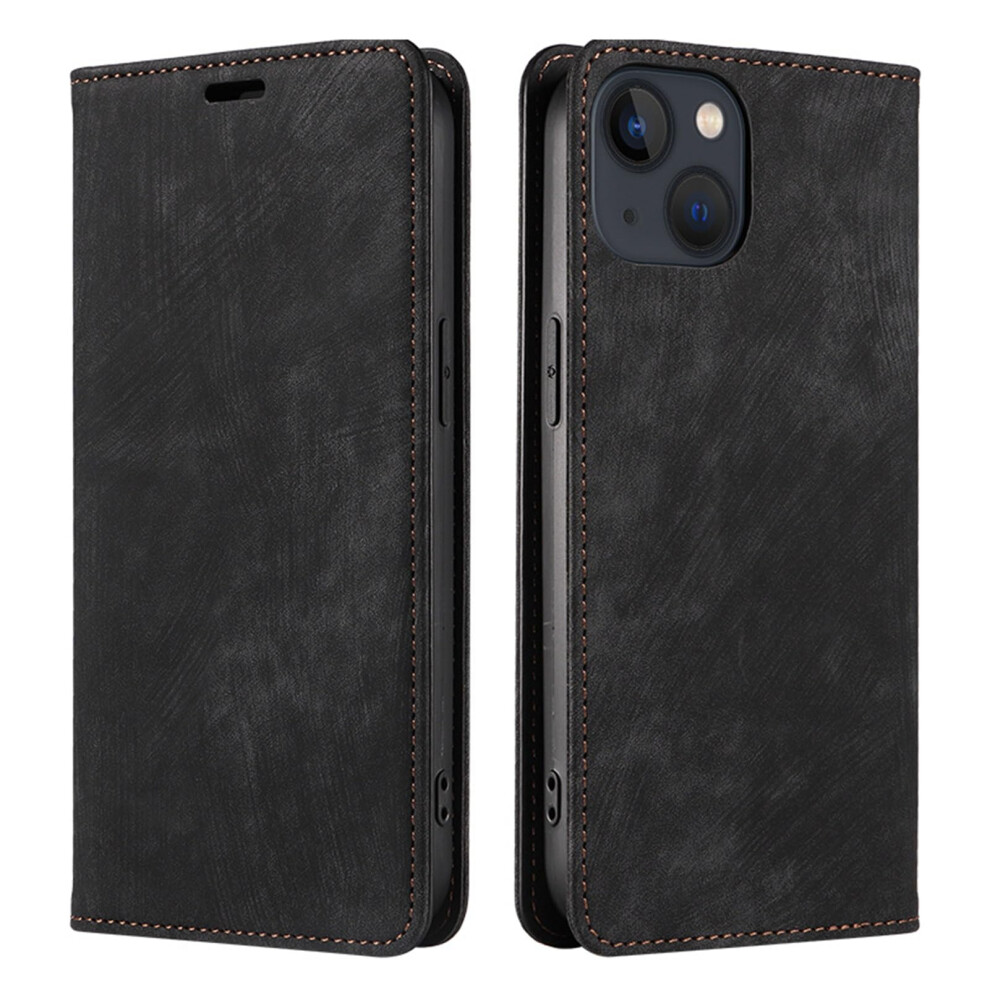 Wallet Case For Iphone 15 Pu Leather Flip Folio With Card Slot Stand And Drop Protection Black 9092120805123