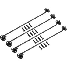 14 Inch Black Stainless Steel Cabin Hook Latch for Gate Door Window, Wind Proof, Easy Install, 4pcs