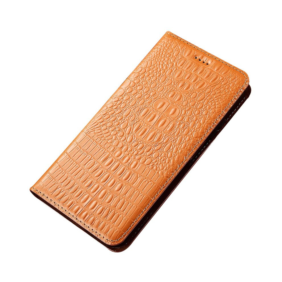 Leather Crocodile Texture Flip Stand Shockproof Wallet Case For Samsung Galaxy S25 Ultra Brown 9073542357261