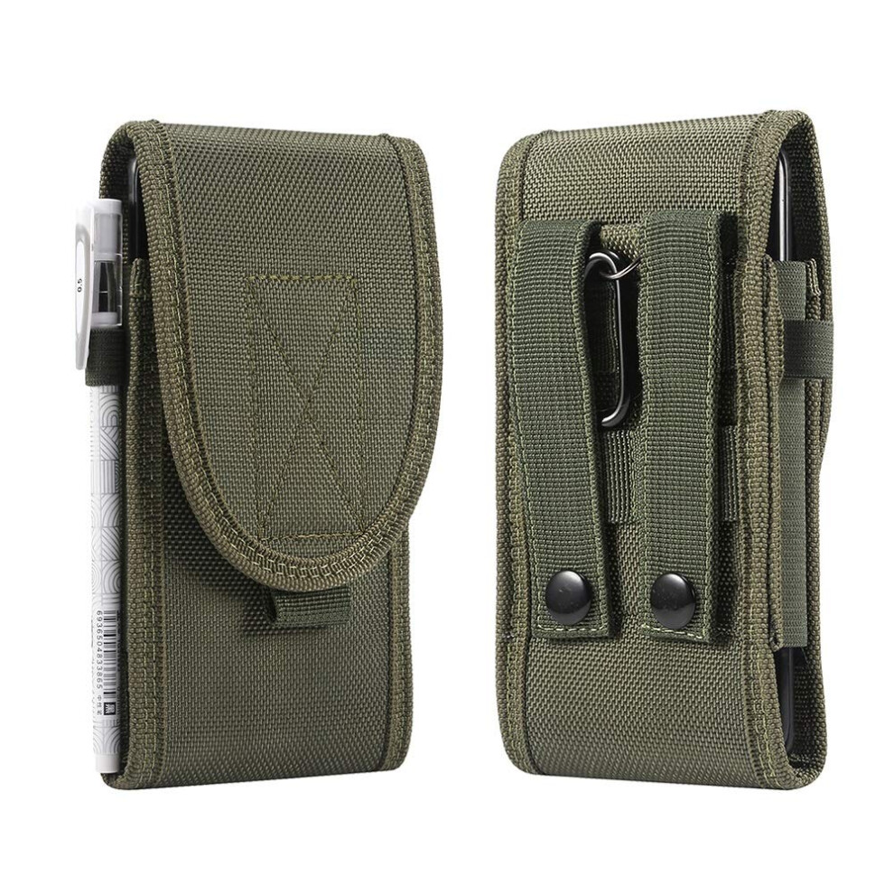 Tactical Molle Phone Pouch With Adjustable Flap, Shockproof Nylon Belt Holster For Galaxy S25 S24 S23 Outdoor Use 9092120182200