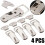 4Pcs Heavy Duty Toggle Latch with Lock, Iron Spring Loaded Clamp Catch for Boxes and Cabinets 2