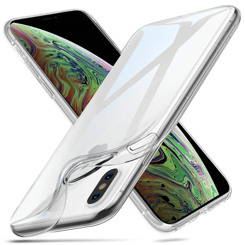 Clear Slim Case With Shockproof Tpu Bumper, Scratchresistant Back, Wireless Charging For Iphone Xs Max 9169991067636