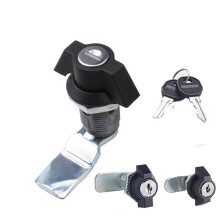 Cabinet Cam Lock with Key, Durable Zinc Alloy Double Wing Cam for Distribution Box, 2 Pack