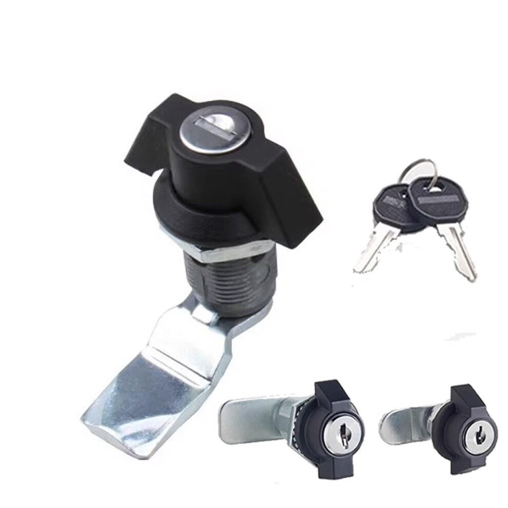 Cabinet Cam Lock With Key, Durable Zinc Alloy Double Wing Cam For Distribution Box, 2 Pack 9053599443254