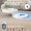 White Round Rotating LED Coffee Table,Open Storage 3