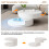 White Round Rotating LED Coffee Table,Open Storage 4