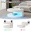 White Round Rotating LED Coffee Table,Open Storage 5