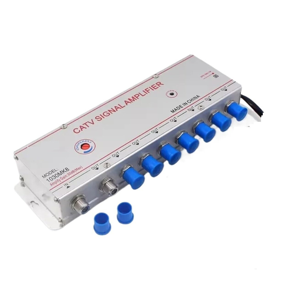 30Db 8Port Cable Tv Signal Booster With Coaxial Tv Amplifier For Multiroom Digital And Analog 9169991068343