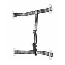 Hard Hat Chin Strap Black and White Adjustable 28cm FourPoint Secure Fit for Safety Helmet