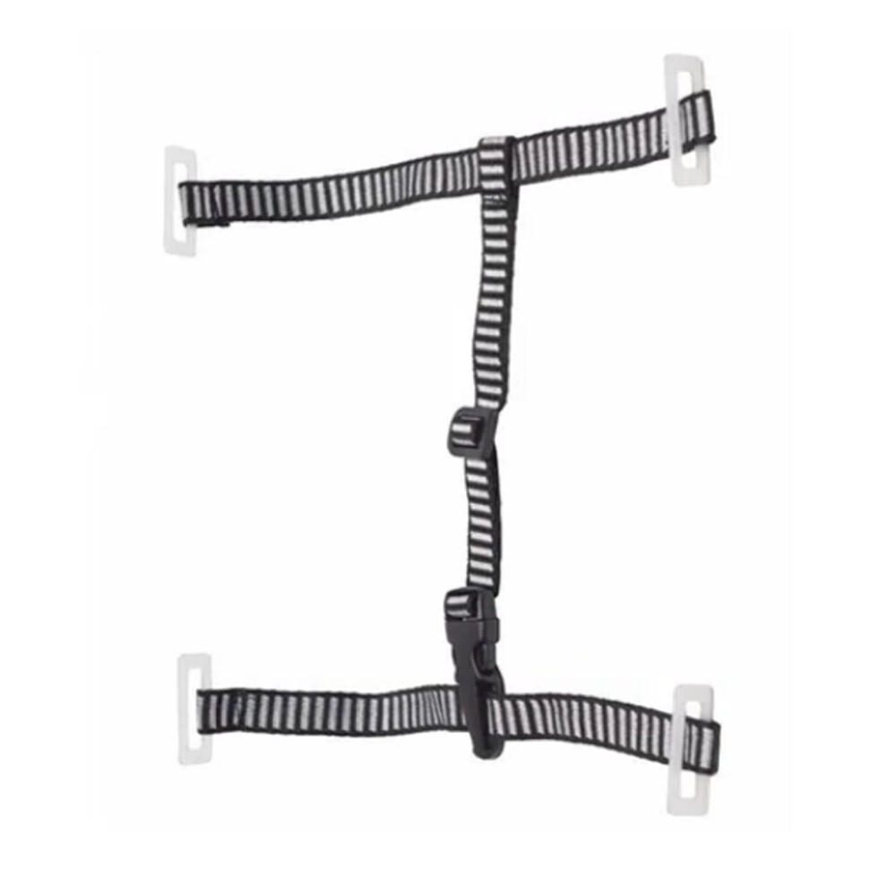 Hard Hat Chin Strap Black And White Adjustable 28Cm Fourpoint Secure Fit For Safety Helmet 9174973018544