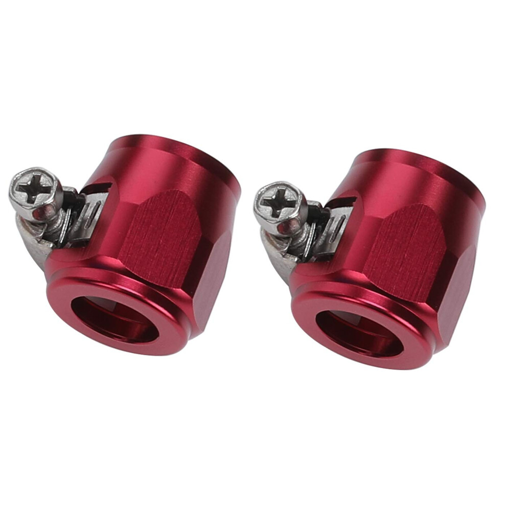 An6 Hose End Fitting Clamp Aluminum 16Mm Pack Of 2 Leakresistant Corrosionresistant Red 9169991129570