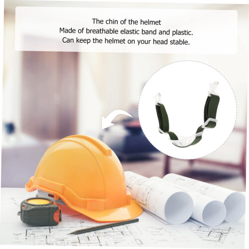 2pcs White Hard Hat Chin Strap with Comfortable Elastic Fit and Secure Helmet Hold for Construction 2