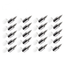 10Pcs Silver Hex Washer Head SelfTapping Cabinet Screws 2.8cm with Rubber Sleeve