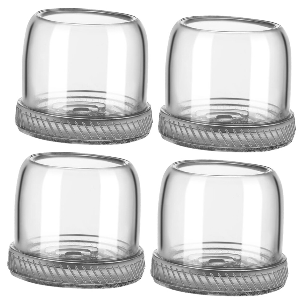 Silicone Chair Leg Protectors 4Pcs Transparent Covers For Hardwood Floors Noise Reduction 9174973019114