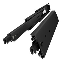 56 Inch Heavy Duty Drawer Slides with Lock, Black Steel, Full Extension, Industrial Grade, 1 Pair