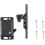 RV Cabinet Latch and Drawer Catch Safety Lock Set, ABS Side Install, Secure Closure, 4 Pack Black 2